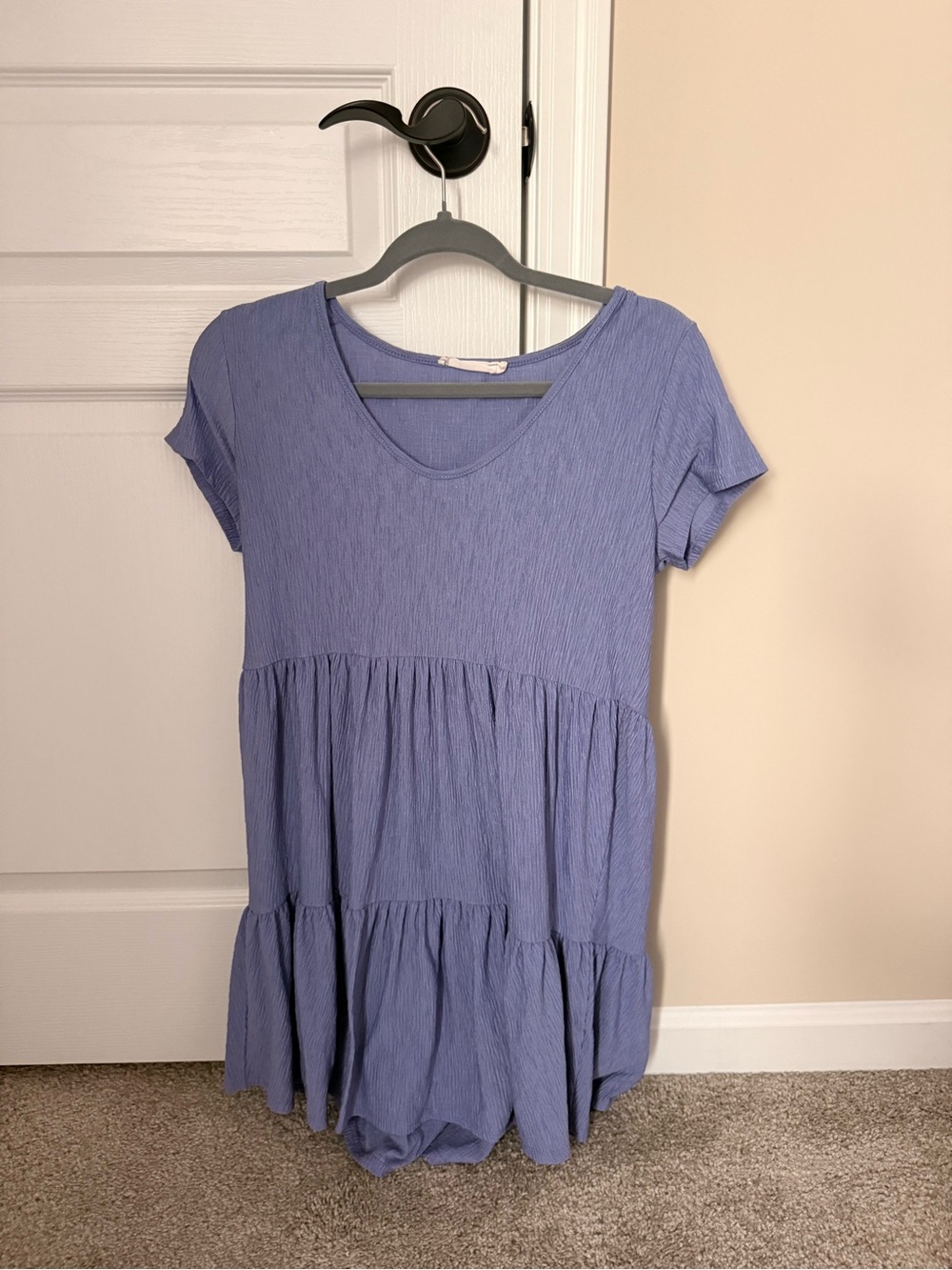 Lush Lavender Tiered Midi Dress